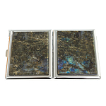 Портсигар на 10 сигарет с газовой зажигалкой из натурального камня Лабрадор Stone Cigarettes Cases варинант исполнения - 4 | Loft Concept в Москве