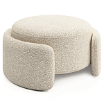 Круглая Оттоманка Alice ткань букле варинант исполнения - 1 | Loft Concept в Москве