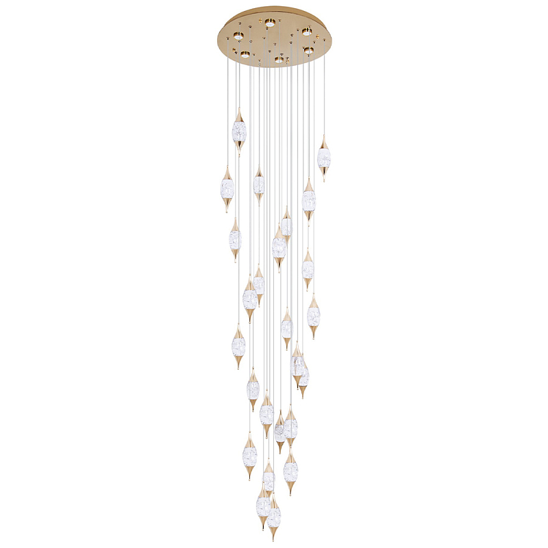       Esme Drops Crystal Brass Cascade Chandelier 25     | Loft Concept 