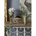 Чаша с орнаментом на бронзовых ножках в виде ангелов Eden Garden варинант исполнения - 9 | Loft Concept в Москве