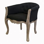 Кресло низкое в стиле прованс Louis French Armchair black flax варинант исполнения - 3 | Loft Concept в Москве