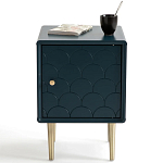 Тумба с одной дверцей Scale Ornament Blue Nightstand варинант исполнения - 2 | Loft Concept в Москве