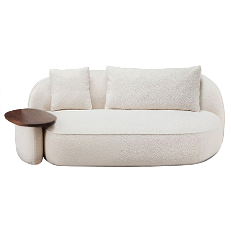 Двухместный модульный диван Orus со столиком  Белый в Москве | Loft Concept 