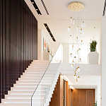 Каскадная люстра с плафонами в виде круглых пластин из хрусталя Esme Round Plates Chandelier 25 варинант исполнения - 3 | Loft Concept в Москве