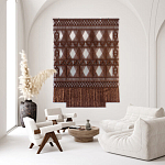 Панно Макраме коричневый цвет  варинант исполнения - 3 | Loft Concept в Москве