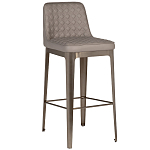 Стул барный светло-серый из экокожи Spectacular High Bar Stool варинант исполнения - 1 | Loft Concept в Москве