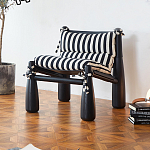 Кресло черно-белое со съемными подушками Celebrity варинант исполнения - 1 | Loft Concept в Москве