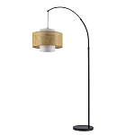 Торшер с декоративным поясом из плетеного бамбука Biuloggicu варинант исполнения - 2 | Loft Concept в Москве