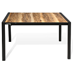 Стол обеденный раздвижной с прямоугольной столешницей на четырех черных ножках Blair варинант исполнения - 2 | Loft Concept в Москве