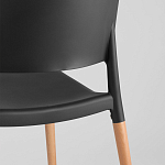 Пластиковый стул на ножках из массива бука Ferret Black 4 шт варинант исполнения - 6 | Loft Concept в Москве