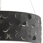 Люстра в форме цилиндра с чёрным фактурным абажуром Round Necklines варинант исполнения - 1 | Loft Concept в Москве