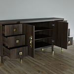 Большой Комод-буфет Elsa Dreams Walnut с ящиками варинант исполнения - 1 | Loft Concept в Москве