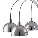 Люстра круглая серебряная с 6-ю плафонами в форме куполов Silver Domes варинант исполнения - 1 | Loft Concept в Москве