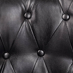 Кресло кожаное с мягкими подлокотниками на 4-х деревянных ножках Logan Leather Armchair black варинант исполнения - 5 | Loft Concept в Москве