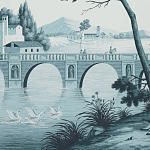 Обои ручная роспись Views of Italy Mare Verde варинант исполнения - 2 | Loft Concept в Москве