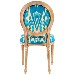 Стул из натурального бука с бирюзово-желтым узором Ikat Pattern бирюзовый варинант исполнения - 2 | Loft Concept в Москве