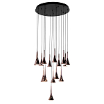 Люстра светодиодная с акриловыми конусообразными плафономи розовое золото Astra 60   варинант исполнения - 2 | Loft Concept в Москве