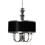 Люстра подвесная круглая с черным абажуром и чашей крепления в форме многогранника Natural Concepts варинант исполнения - 1 | Loft Concept в Москве