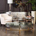 Столик журнальный серебристый с круглой столешницей Showing Refinement варинант исполнения - 3 | Loft Concept в Москве