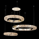 Люстра из 3-х колец с мозаичным хрустальным оформлением Sparks of Crystal варинант исполнения - 1 | Loft Concept в Москве