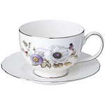 Чайный сервиз из фарфора с рисунком цветов на 6 персон 14 предметов Garden Whisper Porcelain Set  варинант исполнения - 2 | Loft Concept в Москве