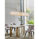 Люстра прямоугольная из фактурного стекла Chandelier Beam варинант исполнения - 4 | Loft Concept в Москве