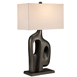 Настольная лампа с прямоугольным тканевым абажуром на фигурном каркасе Brutilist  варинант исполнения - 2 | Loft Concept в Москве