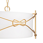 Люстра в форме цилиндра с белым тканевым абажуром Simple Knot варинант исполнения - 2 | Loft Concept в Москве