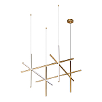 Люстра с 6-ю цилиндрическими плафонами на тонких тросах Trumpet tube варинант исполнения - 4 | Loft Concept в Москве