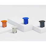 Matis журнальный столик серый из металла и кожи варинант исполнения - 2 | Loft Concept в Москве