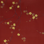Обои ручная роспись Cherry Tree Special Colourway on Scarlet Lady dyed silk варинант исполнения - 1 | Loft Concept в Москве