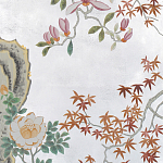 Обои ручная роспись Summer Night Blossom Original colourway on Ocean Silver gilded paper варинант исполнения - 2 | Loft Concept в Москве