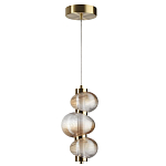 Подвесной светильник с 3-мя рифлеными стеклянными шарами Marcelh Light варинант исполнения - 2 | Loft Concept в Москве