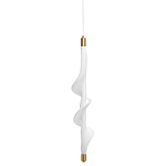 Люстра с белым скрученным плафоном Golden Swirl варинант исполнения - 1 | Loft Concept в Москве