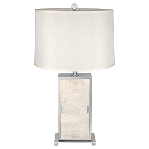 Настольная лампа с абажуром Wilbur Chrome Marble Table Lamp