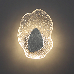 Бра с волнообразным стеклянным плафоном и вставкой из мрамора Liquid Stone варинант исполнения - 4 | Loft Concept в Москве