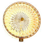 Бра с плафоном из рельефного стекла Peony Glass Bronze  варинант исполнения - 2 | Loft Concept в Москве