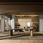 Дизайнерский рабочий стол из металла BLEVIO Table варинант исполнения - 2 | Loft Concept в Москве