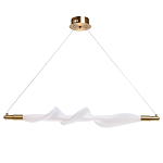Люстра горизонтальная с волнистым белым плафоном Golden Swirl варинант исполнения - 2 | Loft Concept в Москве