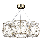 Люстра с тонкой металлической конструкцией цвета золото Quasar варинант исполнения - 1 | Loft Concept в Москве