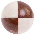 Шар декоративный из натуральных камней Лемезит и Мрамор Белый Natural Stone Spheres варинант исполнения - 2 | Loft Concept в Москве