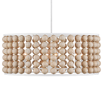 Люстра в форме цилиндра с вставками из деревянных бусин Wooden Beads варинант исполнения - 1 | Loft Concept в Москве