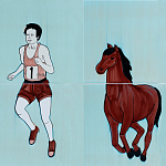 Дизайнерская плитка Конь бегун варинант исполнения - 2 | Loft Concept в Москве