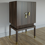 Кабинетный шкаф Elsa Dreams Walnut с 2-мя ящиками варинант исполнения - 6 | Loft Concept в Москве