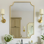 Зеркало в золотой деревянной раме Riviera варинант исполнения - 3 | Loft Concept в Москве