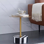 Дизайнерский журнальный стол с круглой столешницей на чёрно-белом основании Muruv варинант исполнения - 1 | Loft Concept в Москве