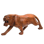 Статуэтка в виде тигра из дерева суар Predator варинант исполнения - 1 | Loft Concept в Москве