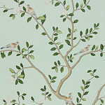 Обои ручная роспись Gustavian Garden Spring on white dyed paper варинант исполнения - 2 | Loft Concept в Москве