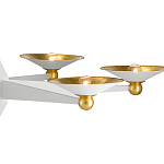 Люстра круглая с бело-золотыми плафонами Light Source варинант исполнения - 1 | Loft Concept в Москве