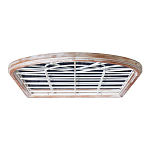 Зеркало-окно настенное в венецианском стиле с деревянной рамой бежевого цвета Venetian Smooth варинант исполнения - 3 | Loft Concept в Москве